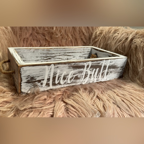 Other - Top of Toilet Seat Toilet Paper Holder or Decor Bathroom with Phrases Wood